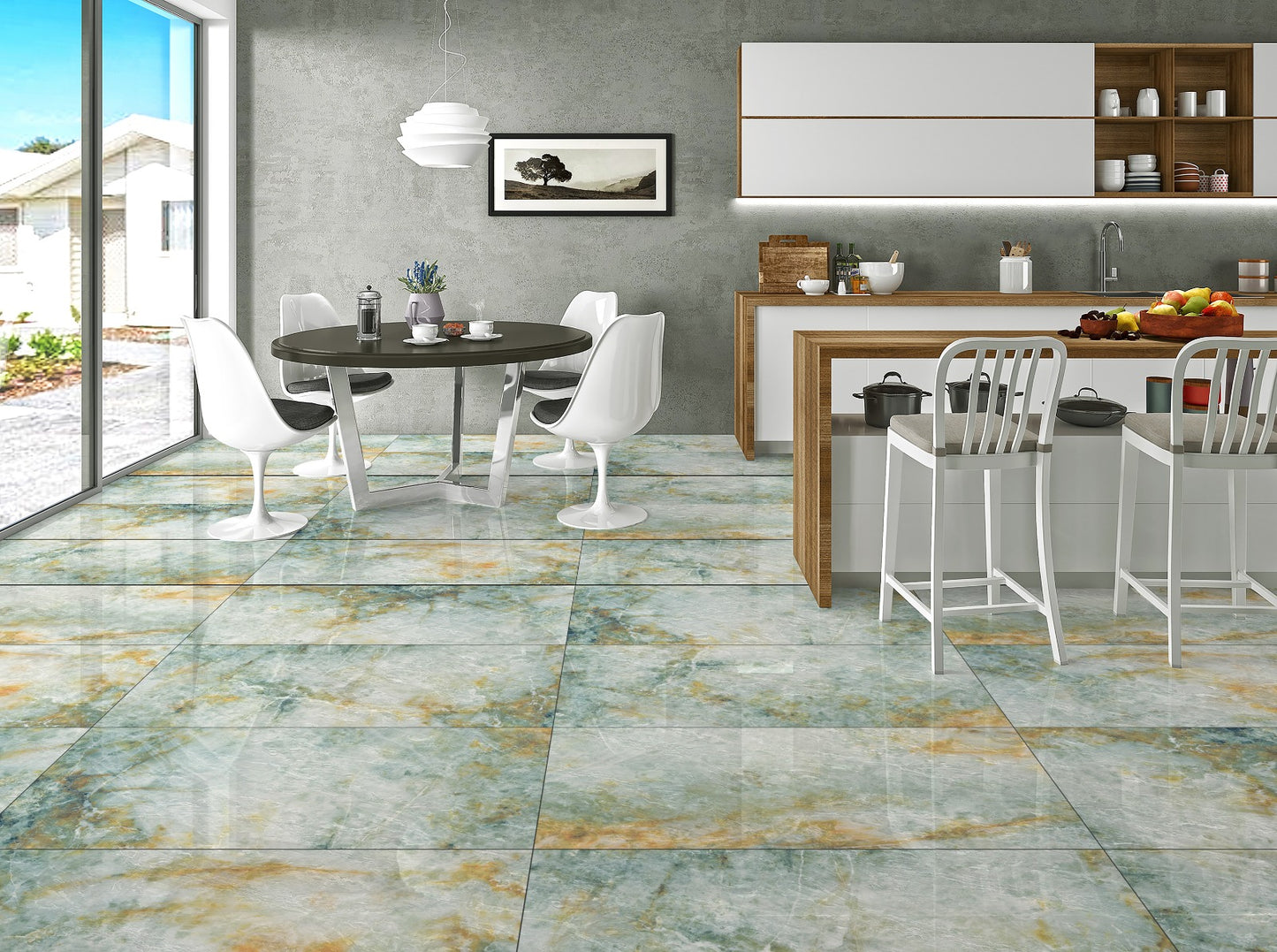 CARRELAGE LUXE EFFET MARBRE EMERALD GREEN